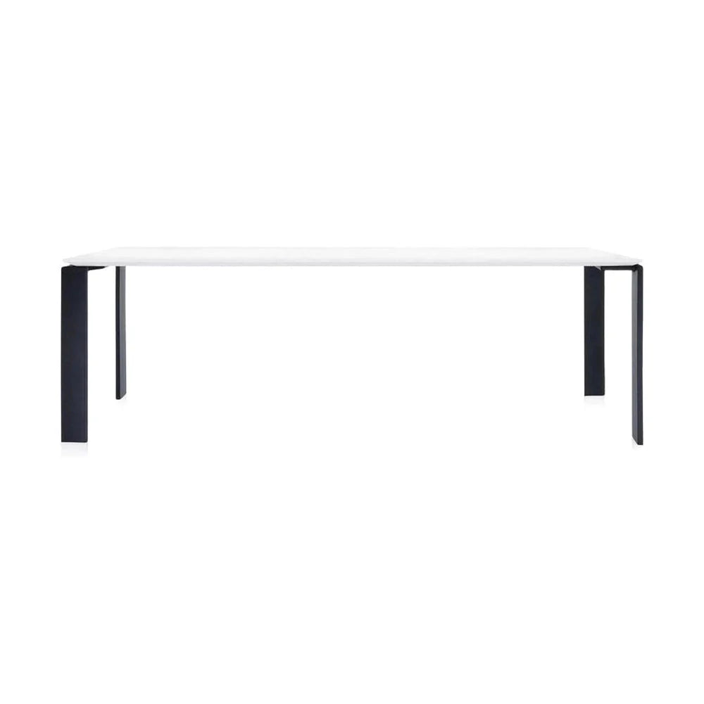 Kartell fyra skrivbord 223x79 cm, svart/vit