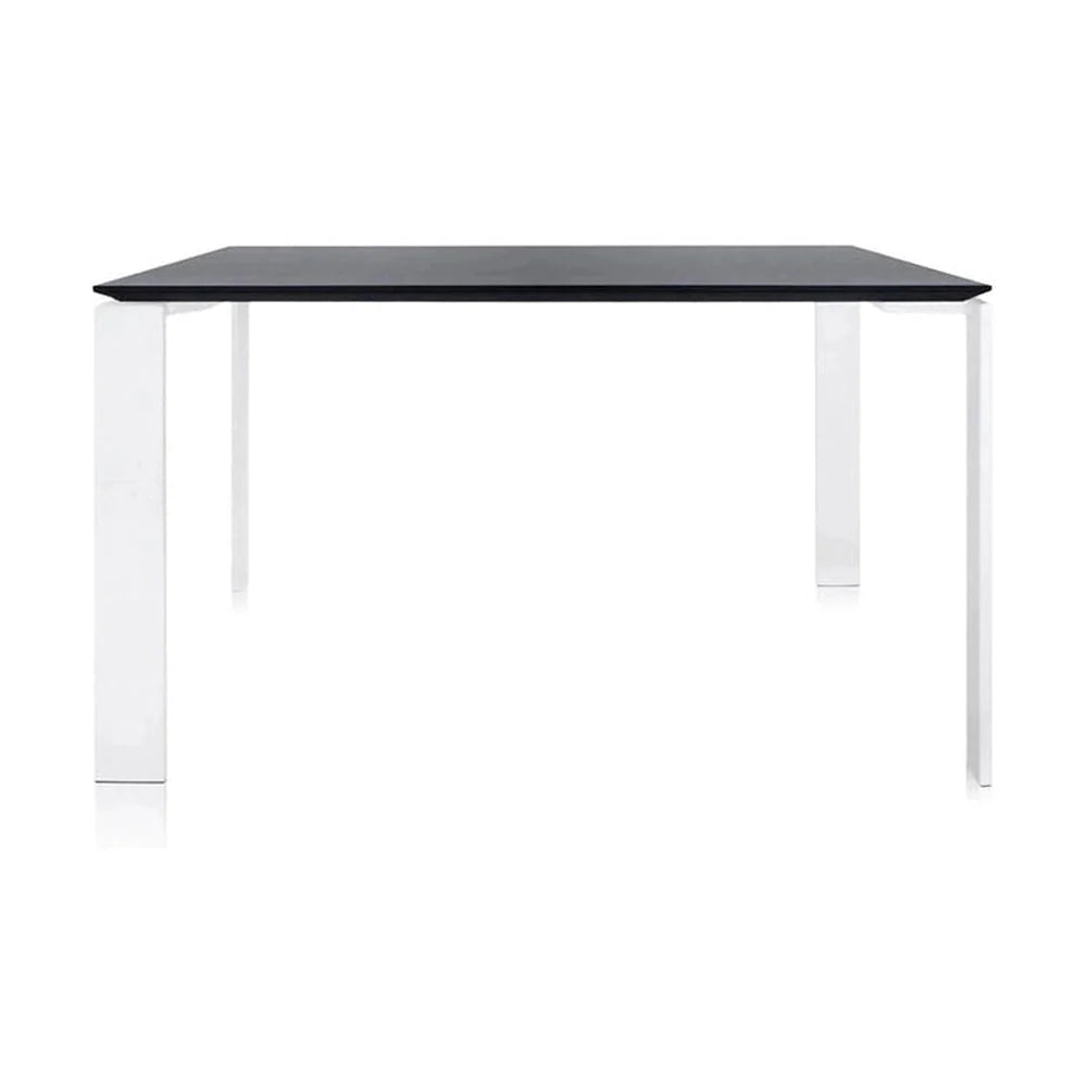 Kartell Fire Soft Touch Desk 128x128 cm, hvid/sort