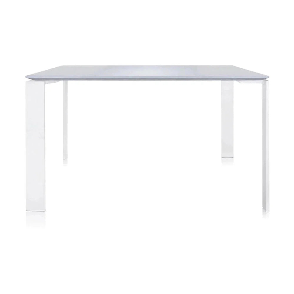 Kartell Four Soft Touch Desk 128x128 cm, blanc / blanc