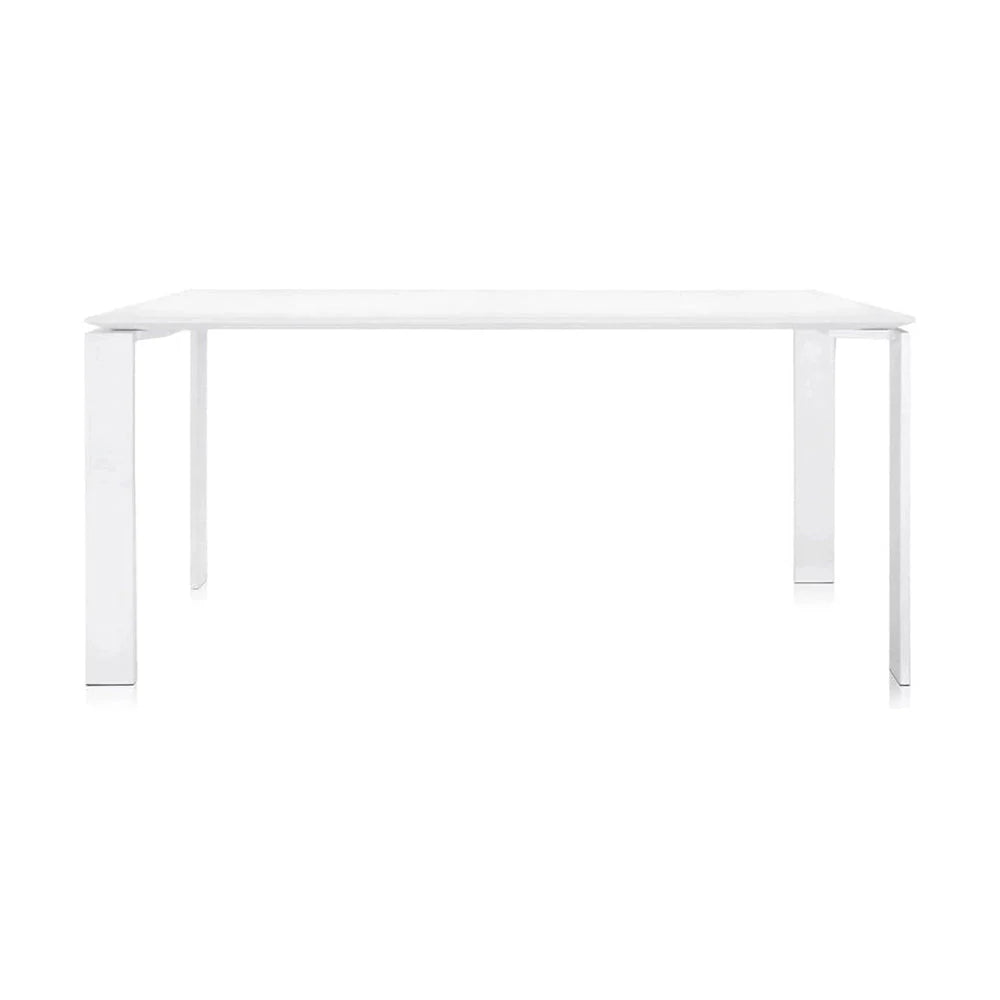 Kartell fyra mjuka beröringsdisk 158x79 cm, vit/vit