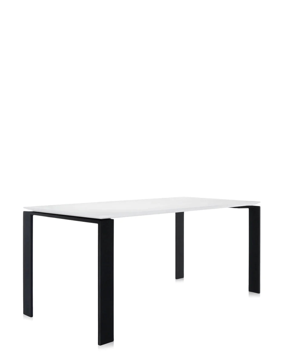 [product_category]-Kartell Four Soft Touch Desk 190x79 Cm, Black/White-Kartell-8058967225426-0450384-KAR-2