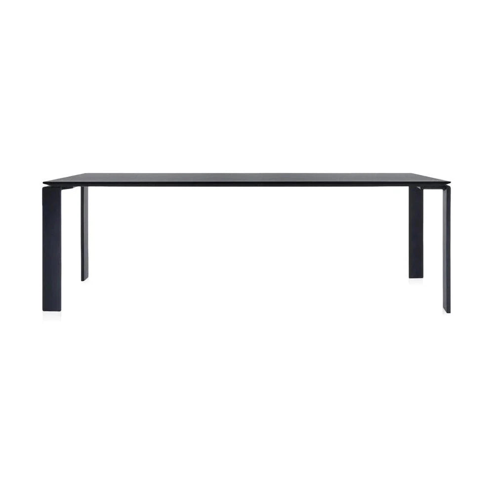 Kartell Four Soft Touch Desk 223x79 cm, svart/svart