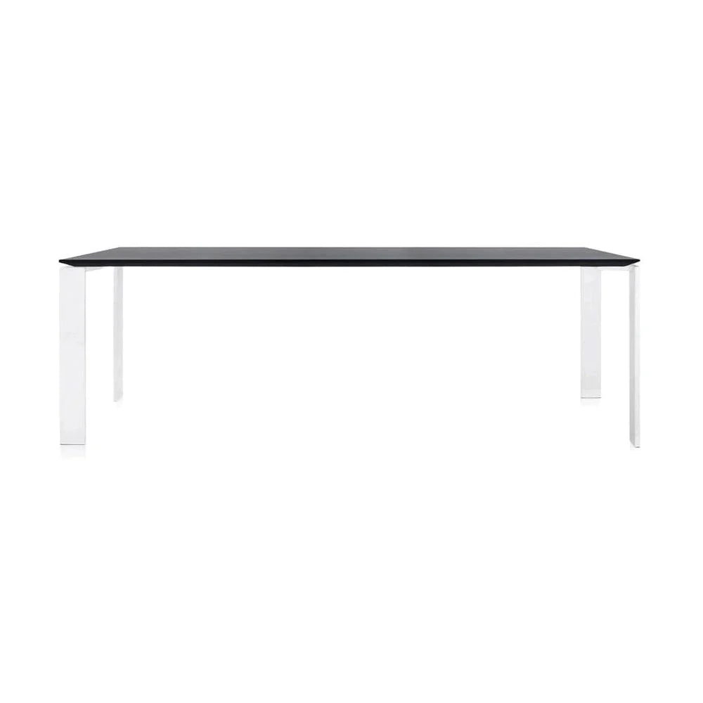 Kartell Four Soft Touch Desk 223x79 cm, weiß/schwarz