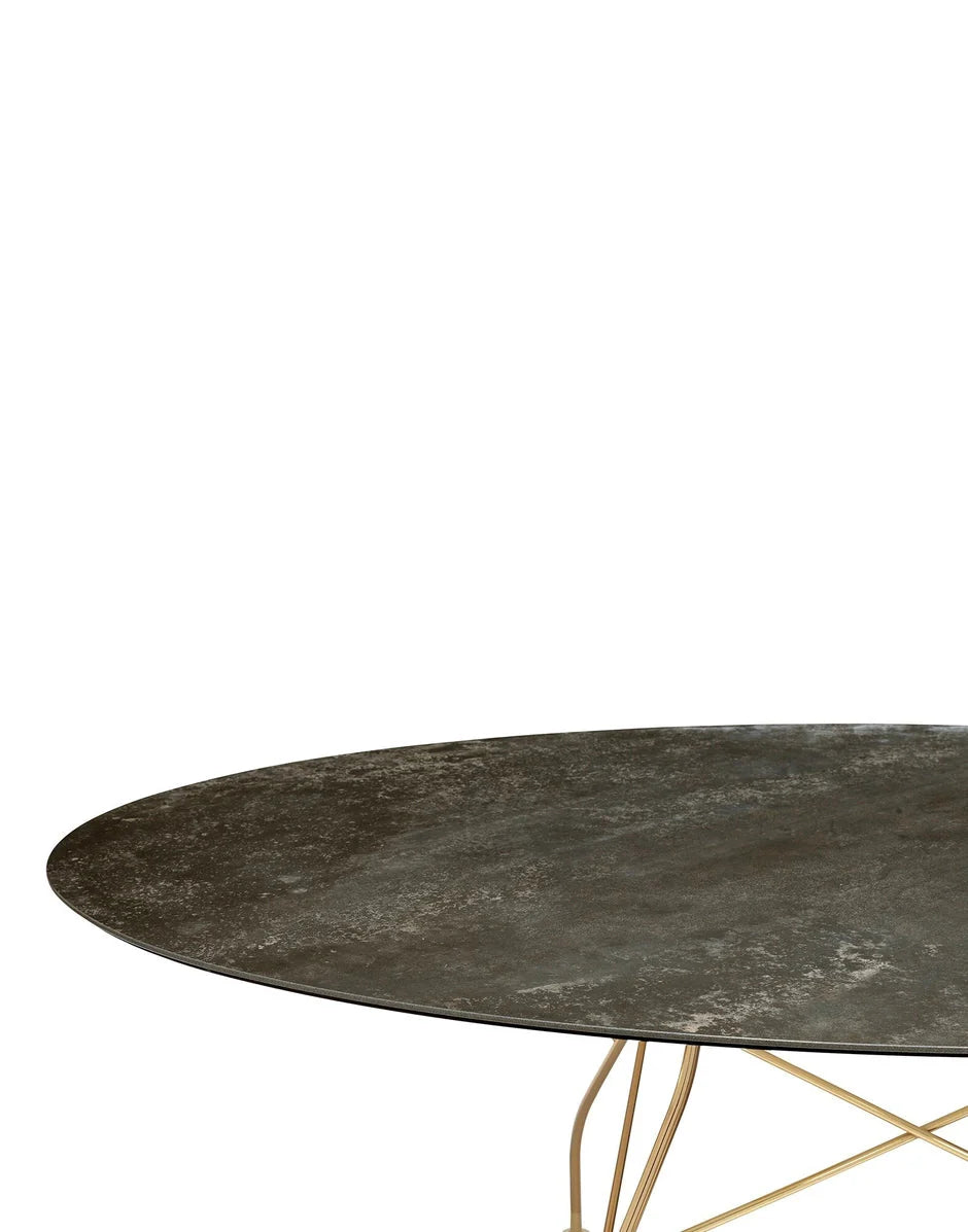 [product_category]-Kartell Glossy Table Oval Marble, Gold/Aged Bronze-Kartell-8058967294217-04579CN-KAR-2