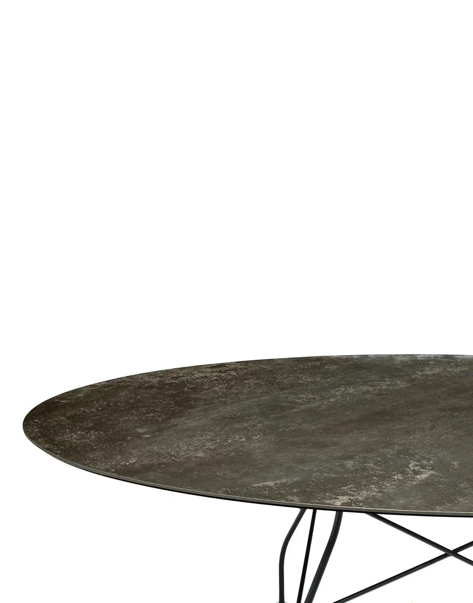 [product_category]-Kartell Glossy Table Oval Marble, Matt Black/Aged Bronze-Kartell-8058967294293-04573CN-KAR-8