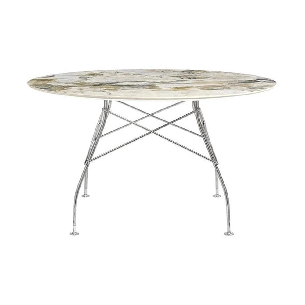 [product_category]-Kartell Glossy Table Round Marble, Chrome/Symphonie-Kartell-8058967293777-04584MS-KAR-1