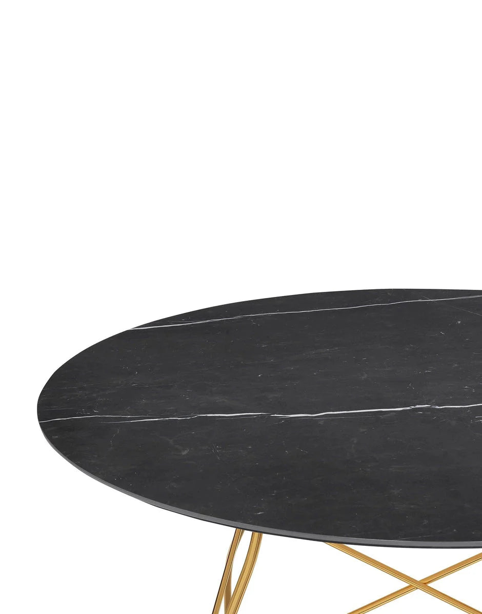 [product_category]-Kartell Glossy Table Round Marble, Gold/Black-Kartell-8058967253849-04589MN-KAR-2