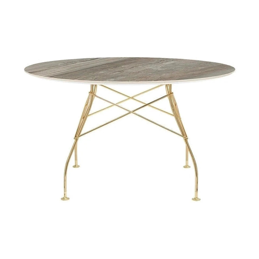 Mesa Kartell Glossy Mesa redonda, oro/gris tropical