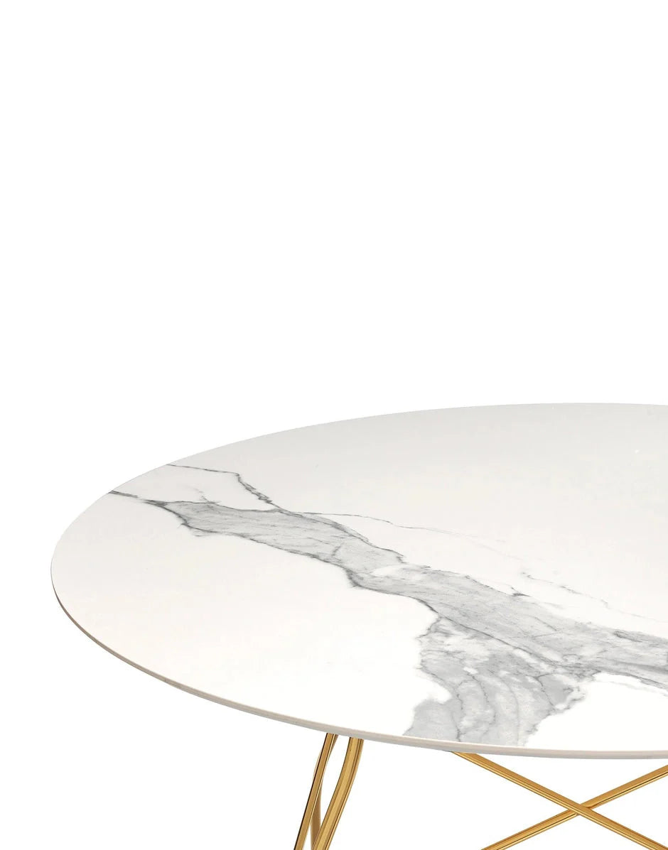 [product_category]-Kartell Glossy Table Round Marble, Gold/White-Kartell-8058967253825-04589MB-KAR-2