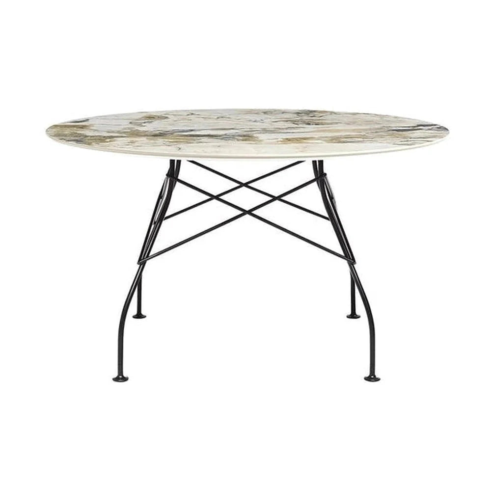 Table brillante Kartell marbre rond, Matt Black / Symphonie