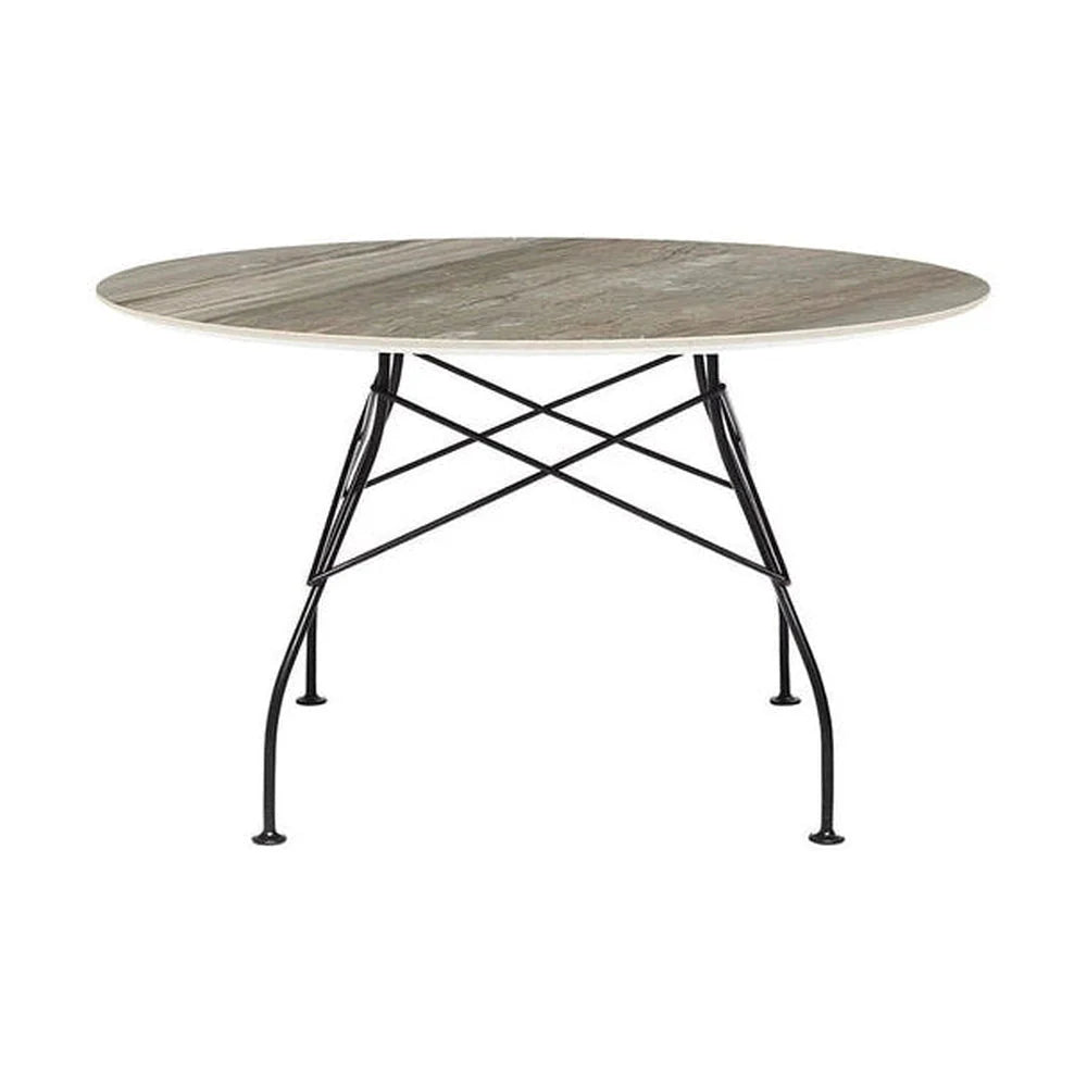 Mesa Kartell Glossy Mesa redonda, Matt Black/Tropical Grey