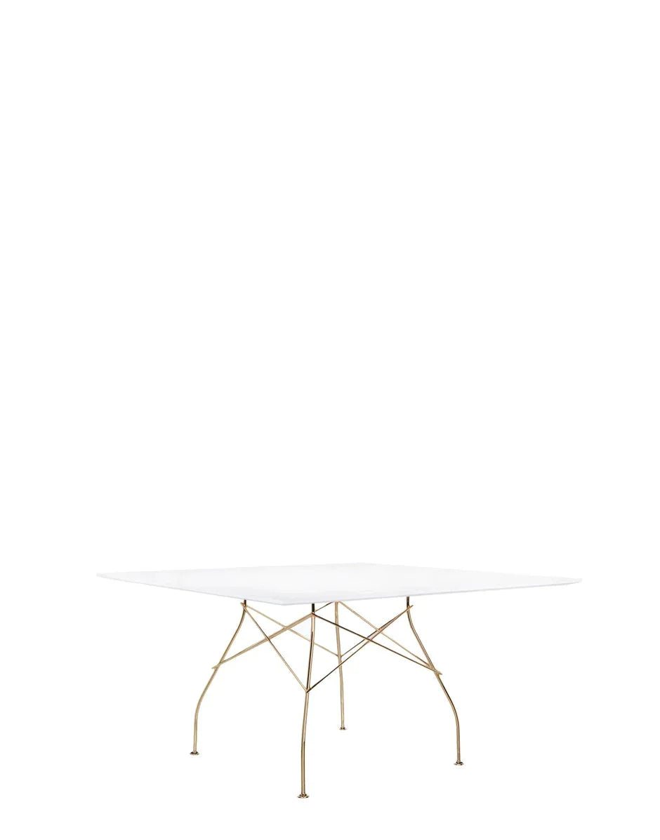 [product_category]-Kartell Glossy Table Square Lacquered, Gold/White-Kartell-8058967204919-045672P-KAR-9