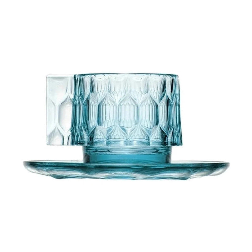 Ensemble familial Kartell Jellies de 4 tasses à café, bleu clair