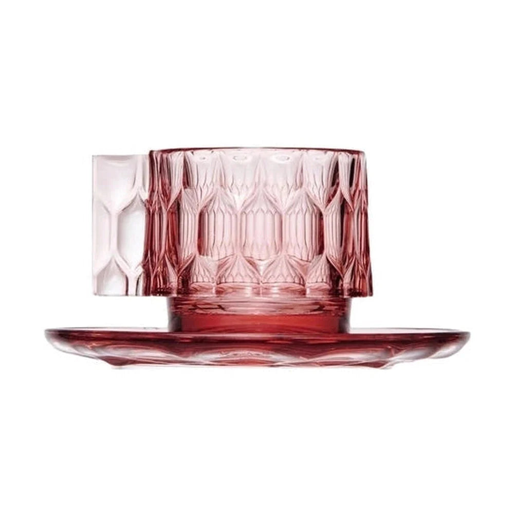 Kartell Jellies Family Set Of 4 Coffee Cups, Pink