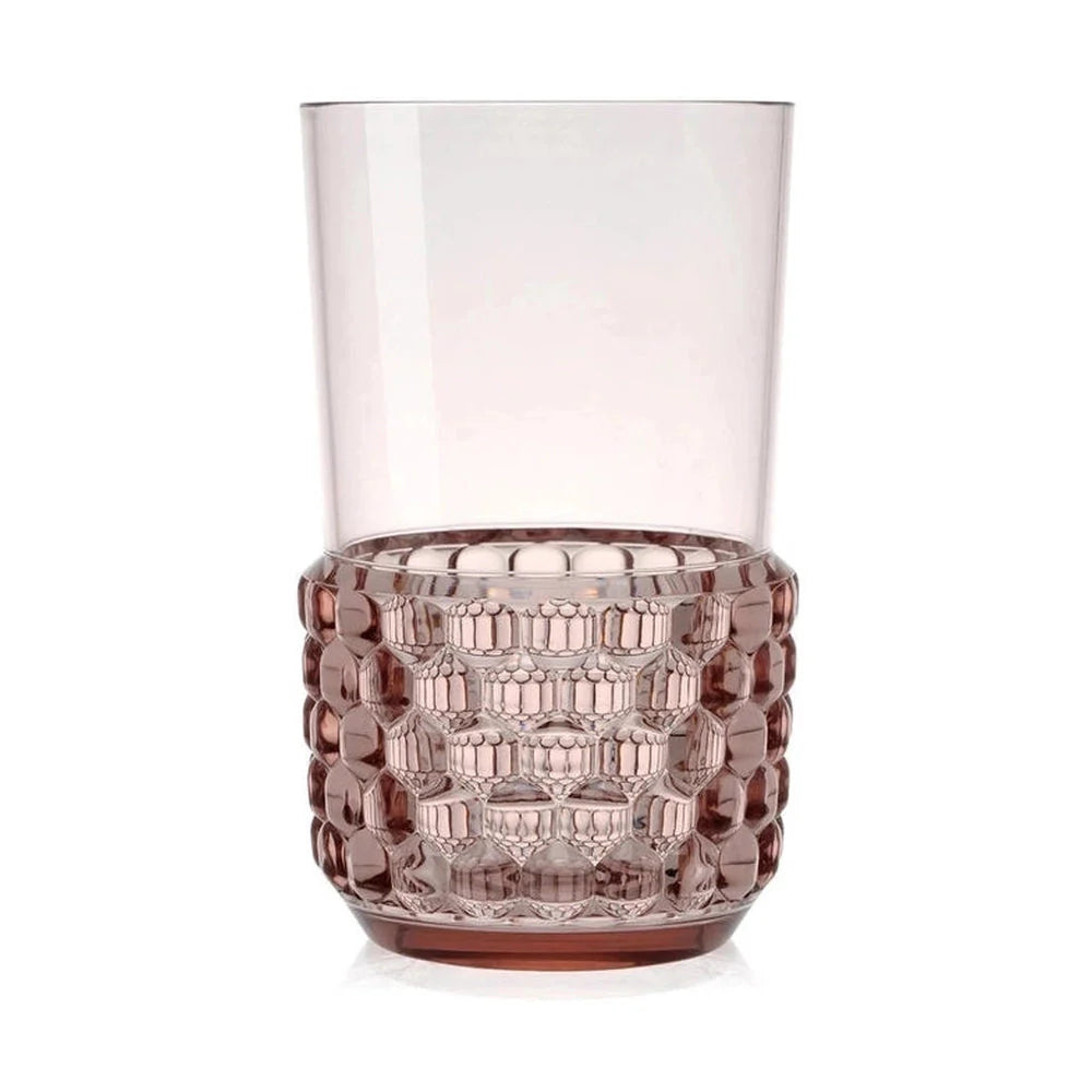 Kartell Jellies Family Ensemble de 4 longs verres de boisson, rose