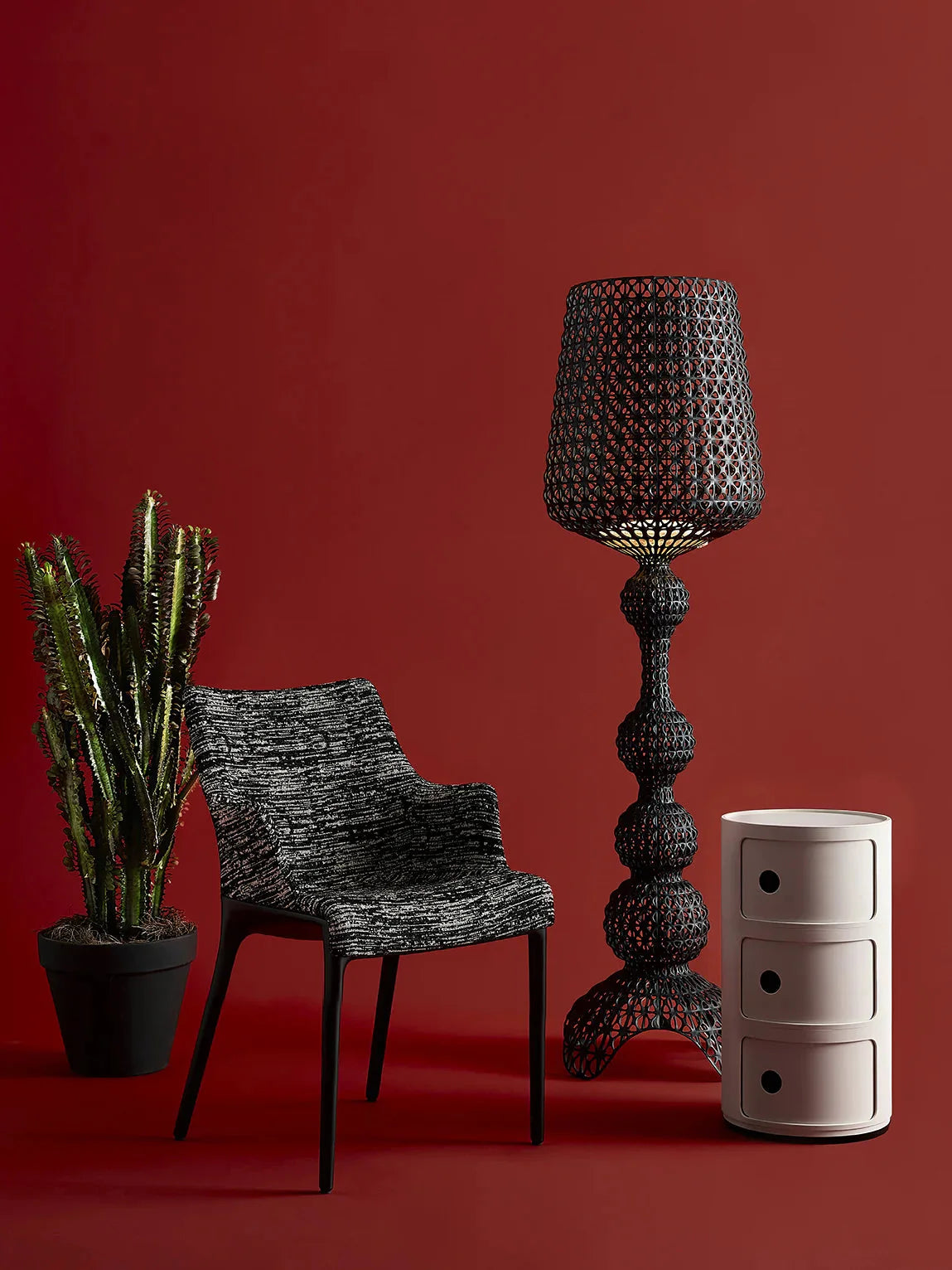 [product_category]-Kartell Kabuki Indoor Floor Lamp, Black-Kartell-8058967233506-0918009-KAR-4
