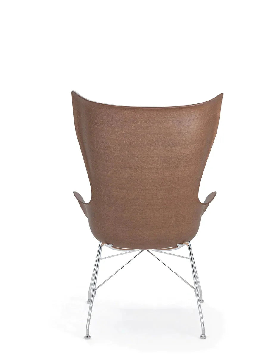 [product_category]-Kartell K/Wood Armchair Basic Veneer, Dark Wood/Chrome-Kartell-8058967295016-04915SC-KAR-9