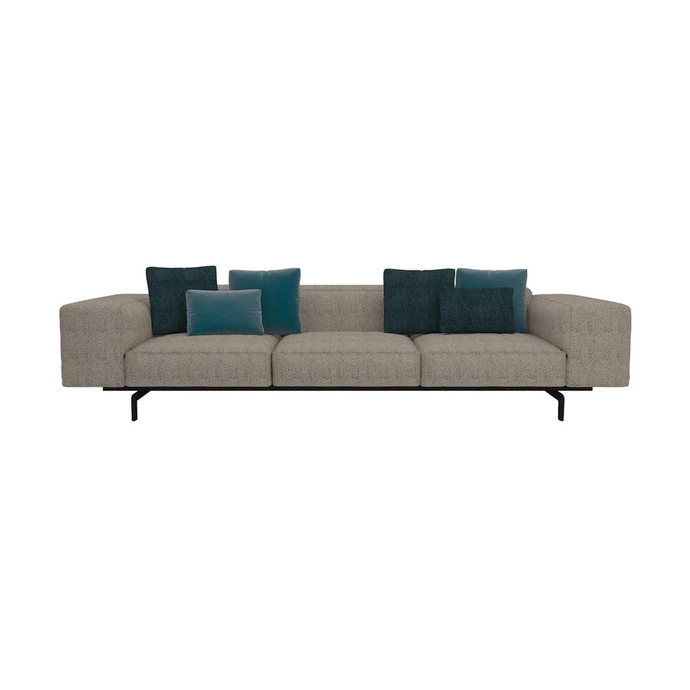 Kartell Largo 3 Seater Sofa Pied de Poule, desnudo