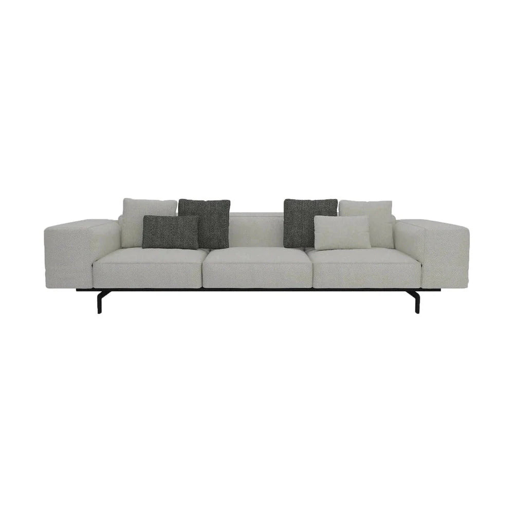 Kartell Largo 3 Seater Sofa Pied De Poule, Sand