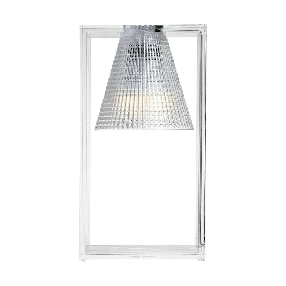 Lámpara de mesa de tejido de aire de luz kartell, cristal