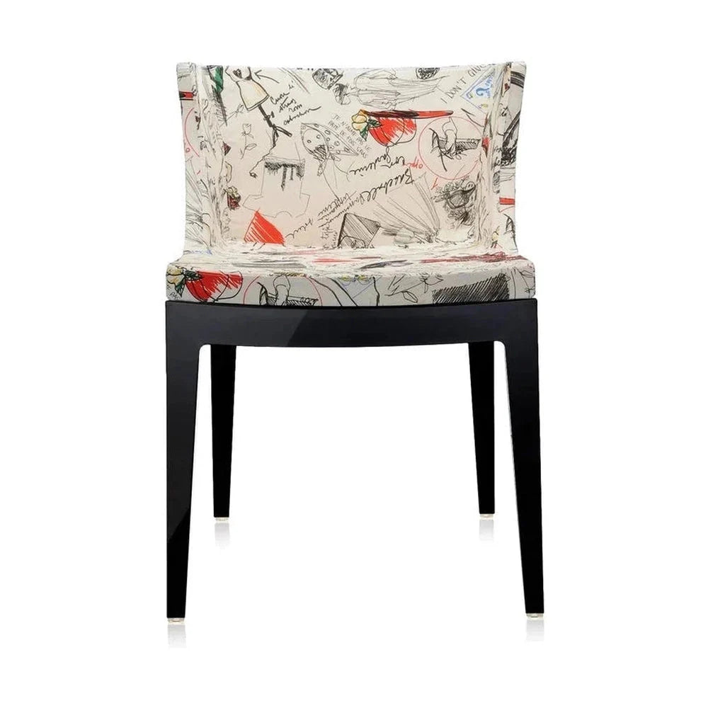 Kartell Mademoiselle à la Mode Sessel, Schwarz/Skizzen