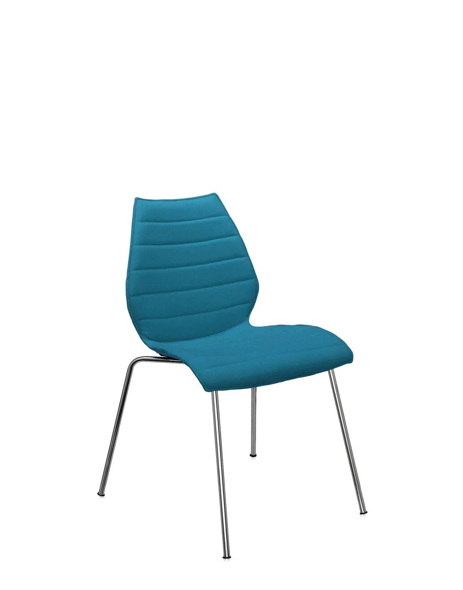 Chaise Kartell Maui Soft Trevira, bleu turacineux