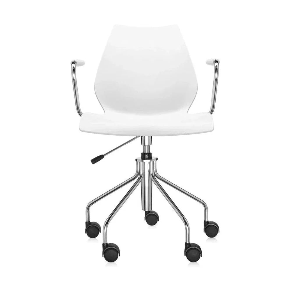 Fauteuil pivotant Kartell Maui, blanc zinc