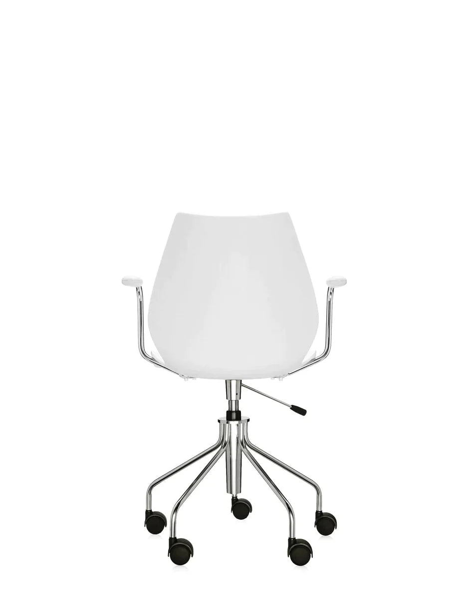 Fauteuil pivotant Kartell Maui, blanc zinc