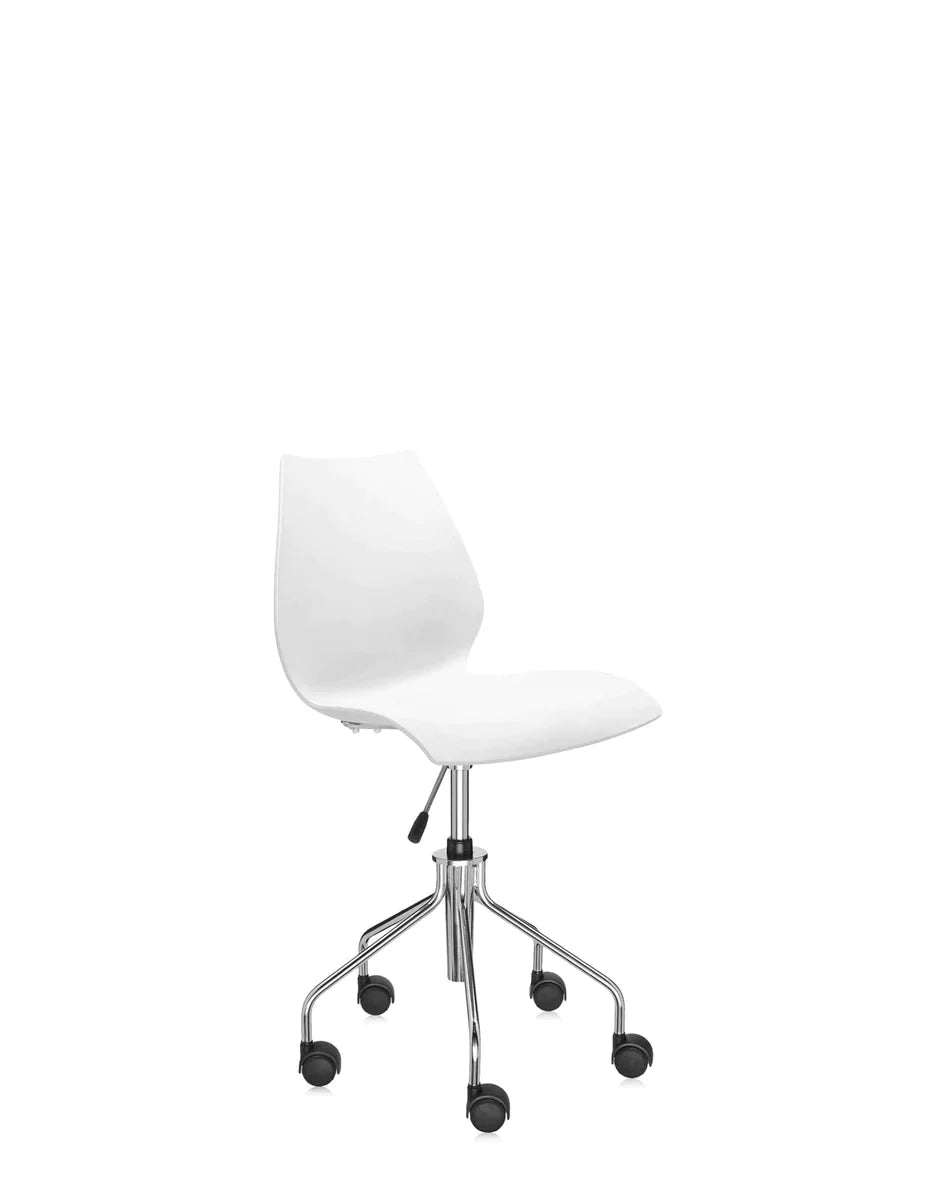 [product_category]-Kartell Maui Swivel Chair, Zinc White-Kartell-8058967037289-028782M-KAR-8