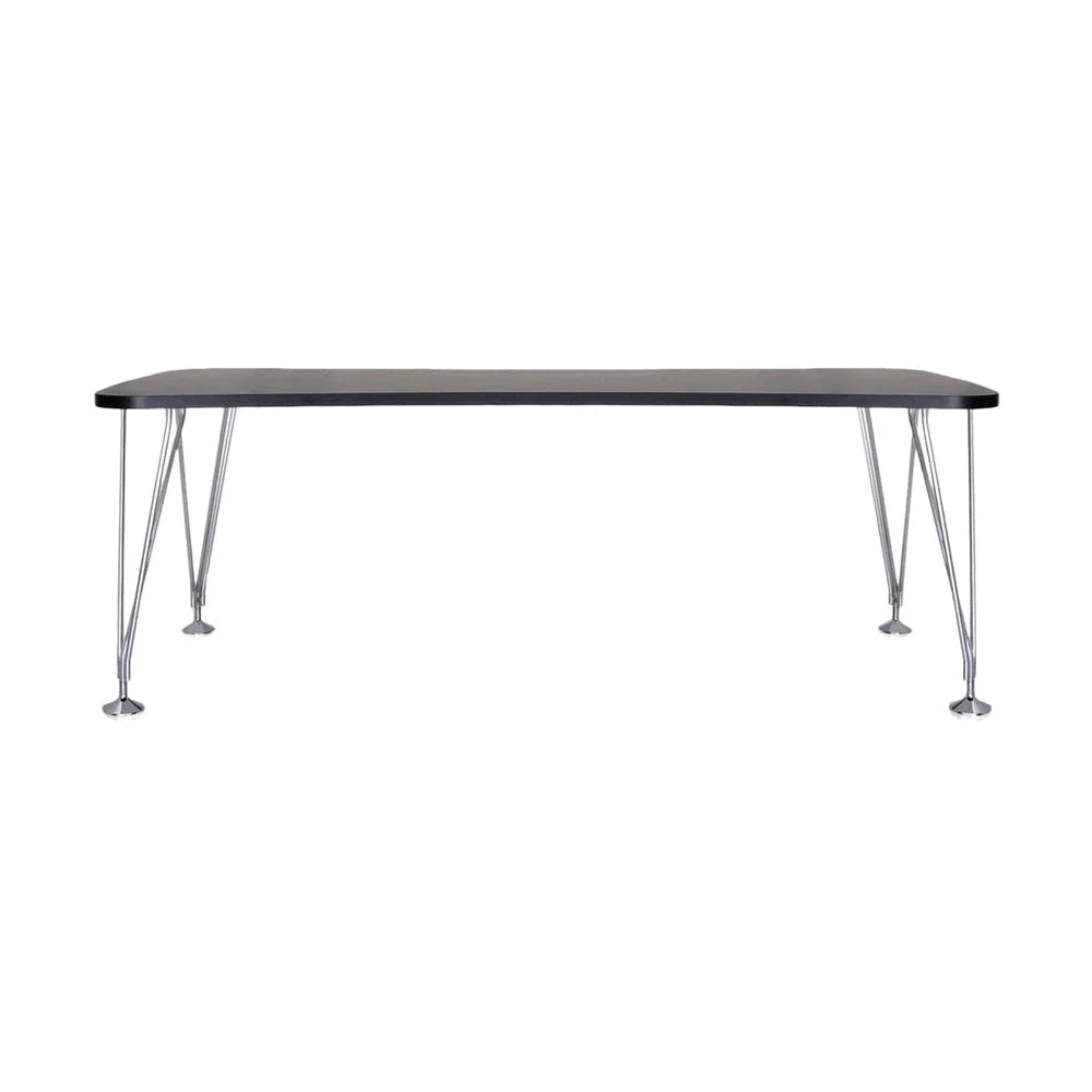 Kartell Max Desk 190x90 cm, Slate/Chrome