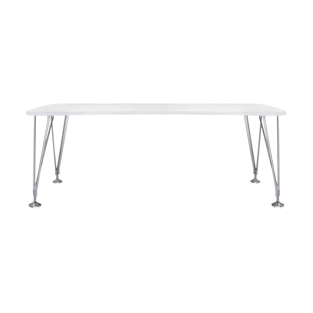 Kartell Max Desk 190x90 Cm, White Zinc/Chromium