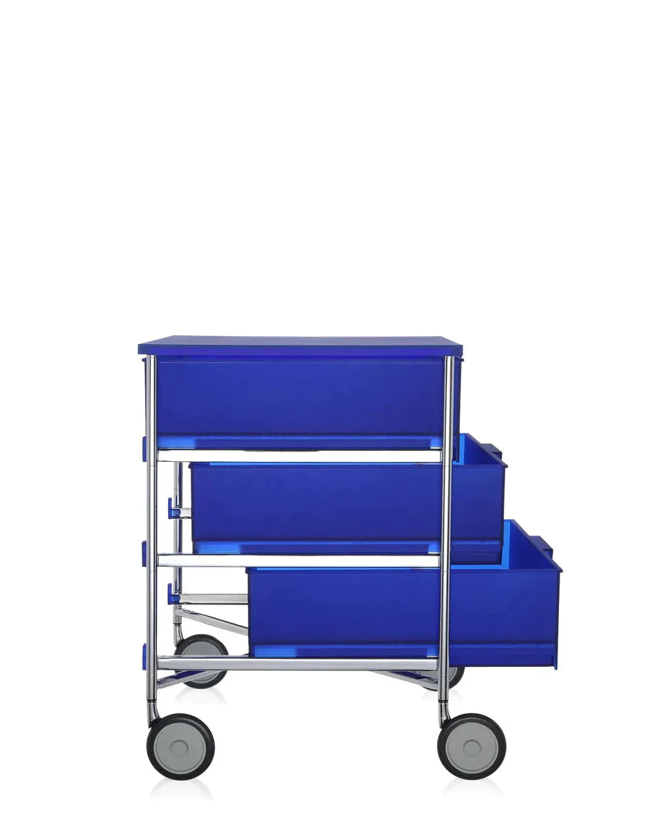 [product_category]-Kartell Mobil 3 Drawer With Wheels, Cobalt Blue-Kartell-8034105782228-02010L2-KAR-7