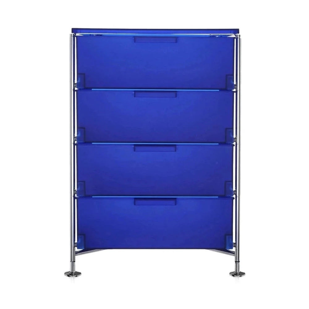 Tiroir Kartell Mobil 4 avec pieds, bleu cobalt