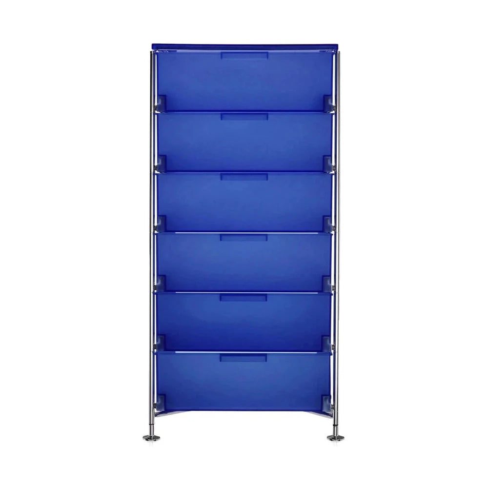 Kartell Mobil 6 tiroir avec pieds, bleu cobalt