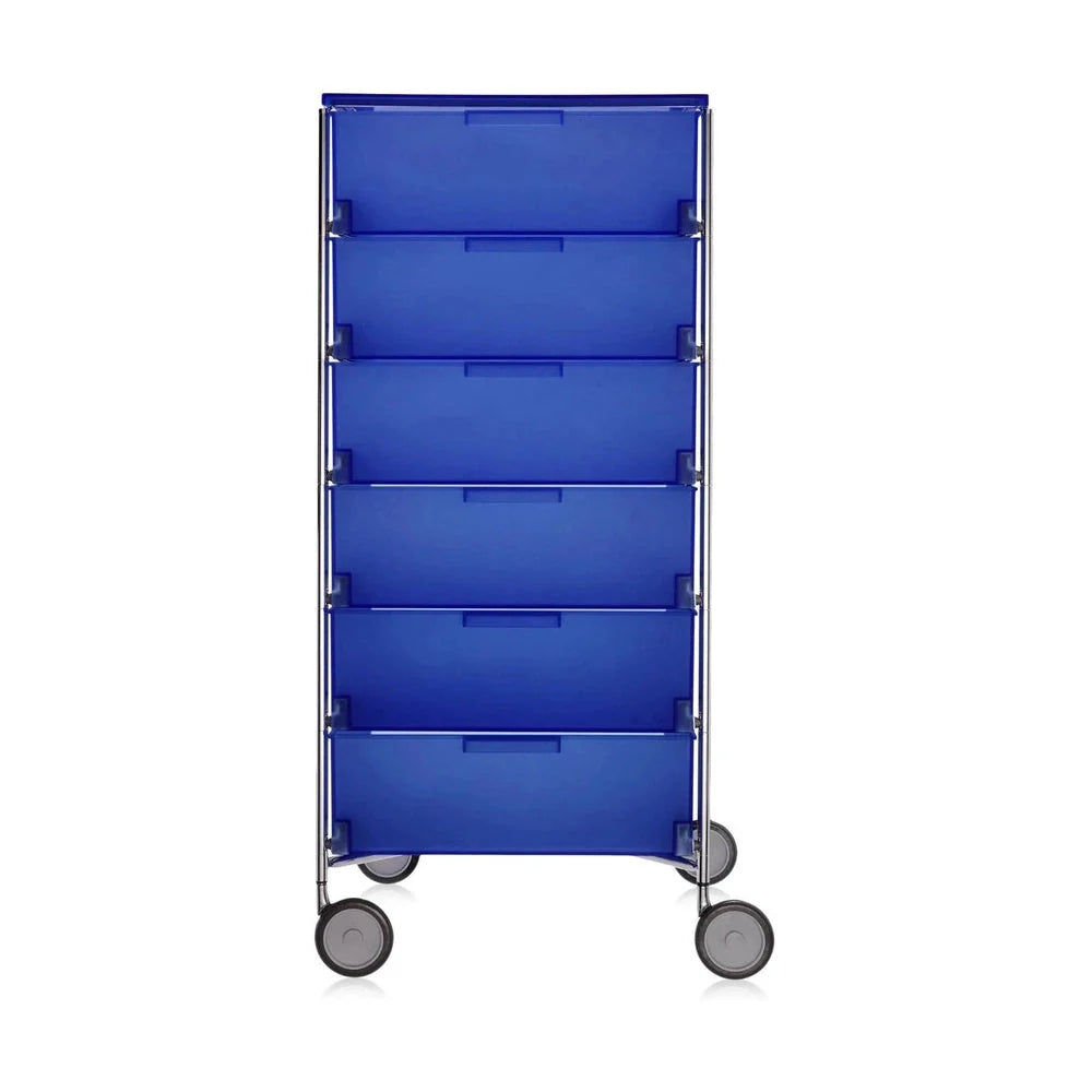 Kartell Mobil 6 cajón con ruedas, azul cobalto