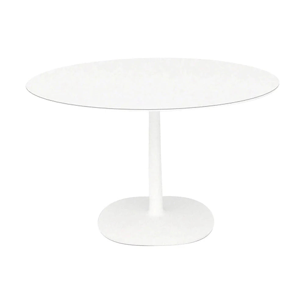 Kartell Multiplo Table Round med firkantet basisglas ⌀135 cm, hvid