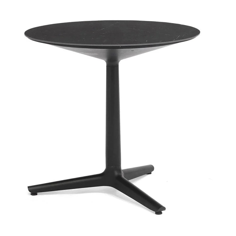 Table Multiplo Kartell Redonda con mármol de base de estrellas ⌀78 cm, negro