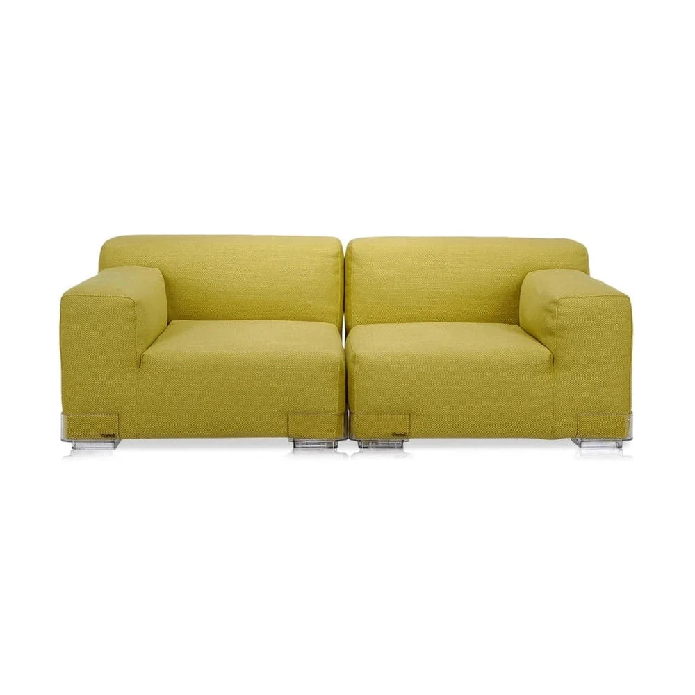 Kartell Plastics Duo 2 Sitzer Sofa DX Baumwolle, grün