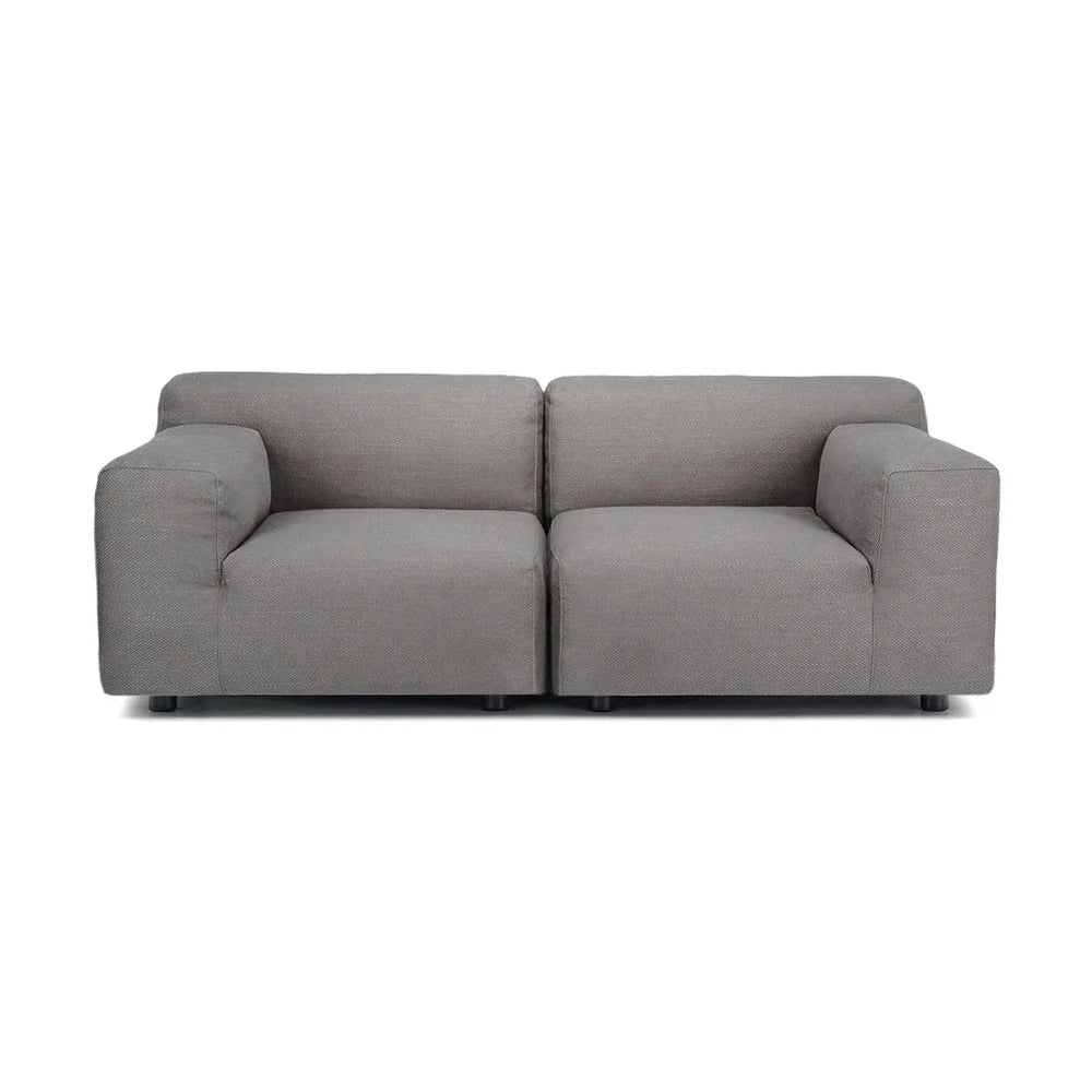 Kartell Plastics Duo 2 Seater Sofa Dx Cotton, Grey