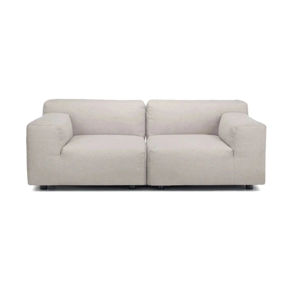 Kartell Plastics Duo 2 Seater Sofa DX Algodón, desnudo