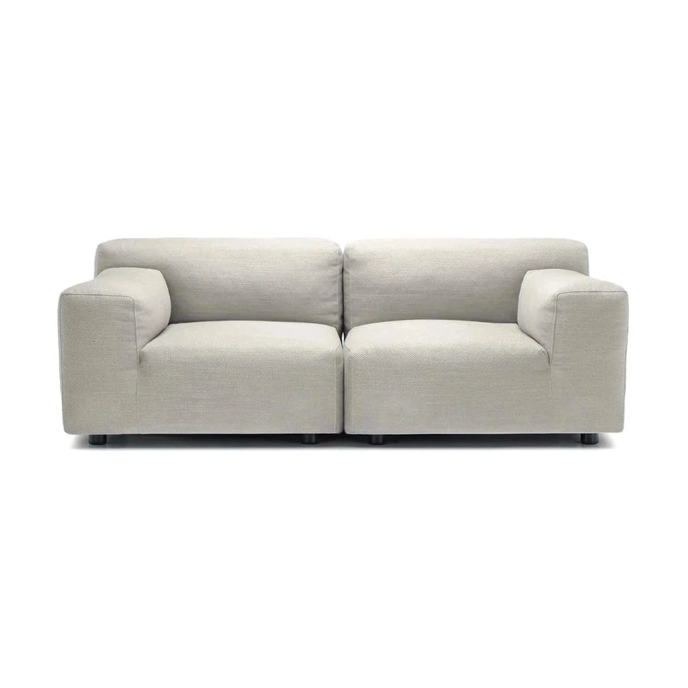 Kartell Plastics Duo 2 Seater Sofa DX Algodón, blanco