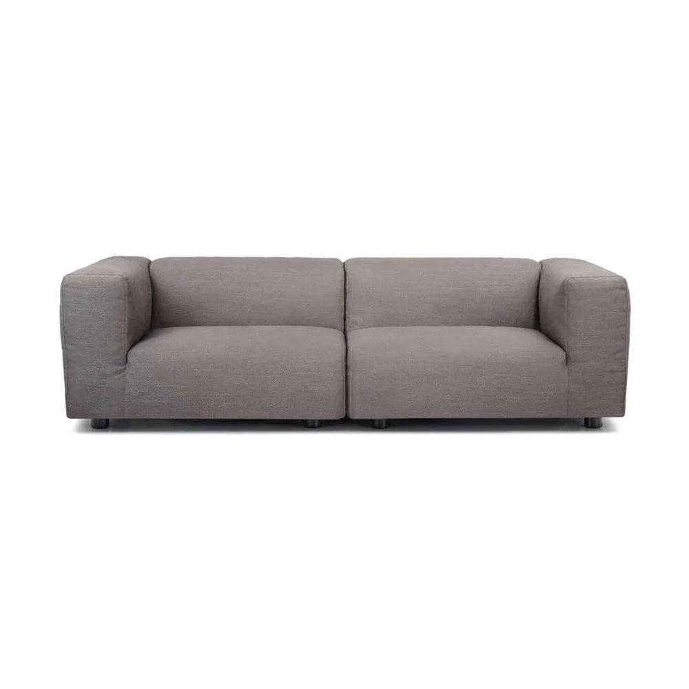 Kartell Plastics Duo 2 Seater Sofa Dx Xl Cotton, Grey