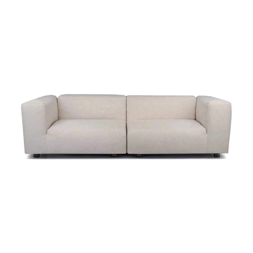 Kartell Plastics Duo 2 Seater Sofa Dx Xl Cotton, Nude