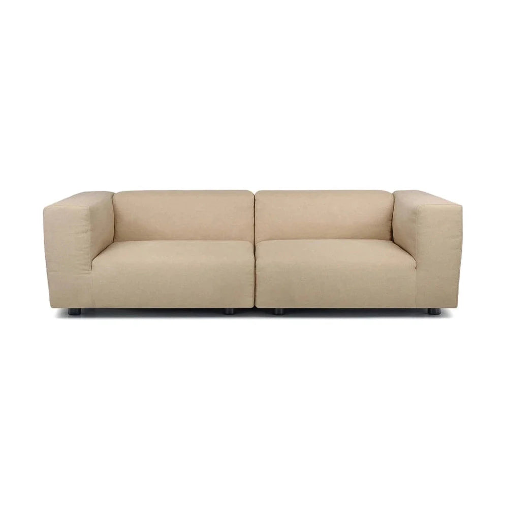 Kartell Plastics Duo 2 Sitzer Sofa DX XL Baumwolle, Taupe