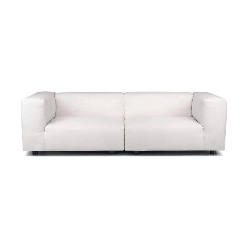 KARTELL PLASTICS DUO SOFA 2 PEATER DX XL Coton, blanc