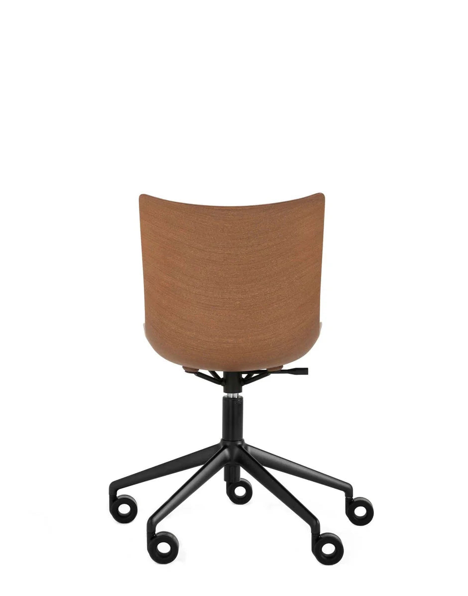 [product_category]-Kartell P/Wood Chair With Wheels, Dark Wood/Black-Kartell-8058967310405-05926SN-KAR-4