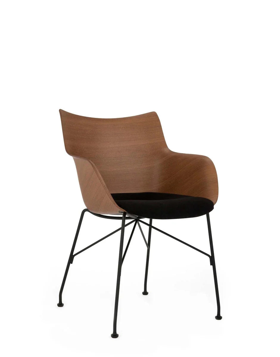 [product_category]-Kartell Q/Wood Armchair, Dark Wood/Black/Black-Kartell-8058967310528-05928S1-KAR-2