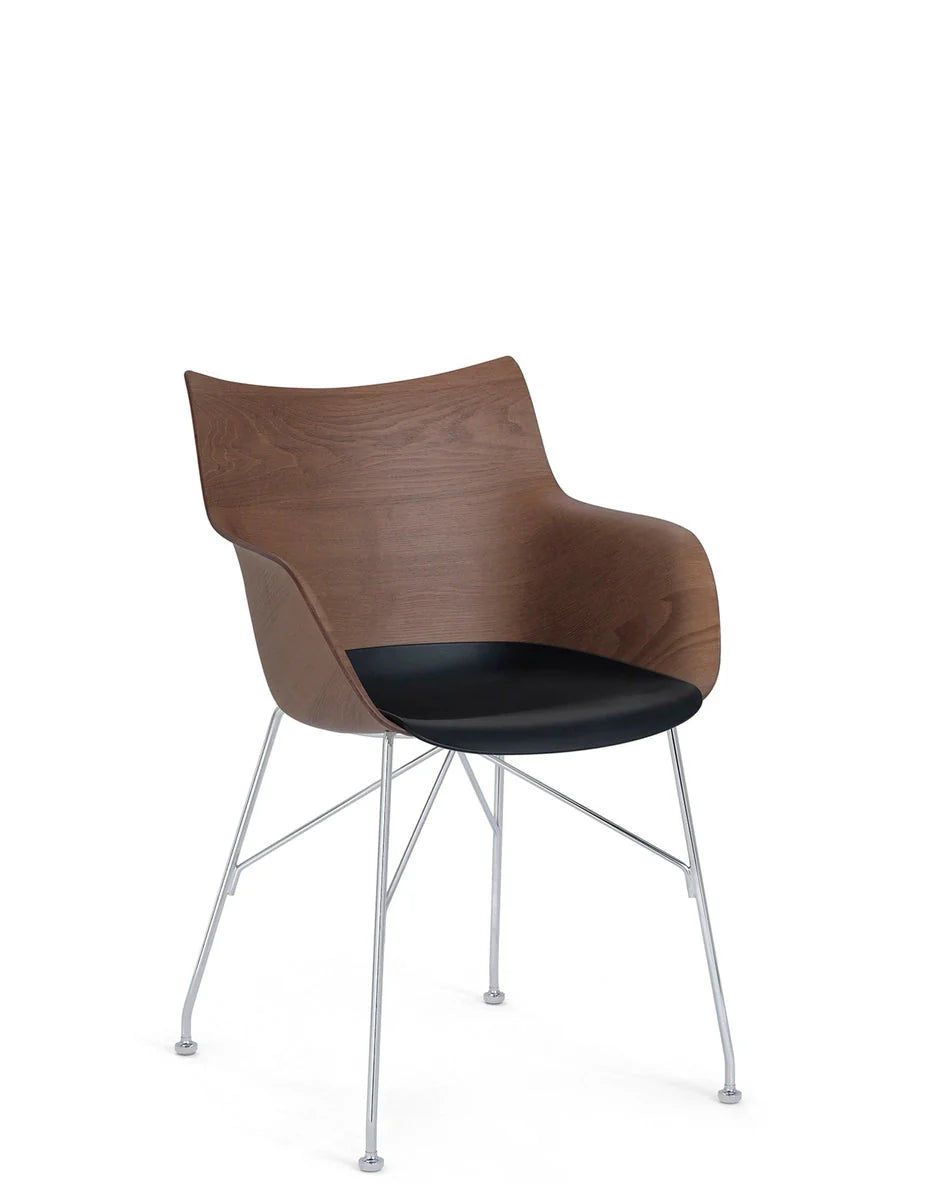 [product_category]-Kartell Q/Wood Armchair Slatted Ash, Dark Wood/Chrome-Kartell-8058967294972-04914SC-KAR-2