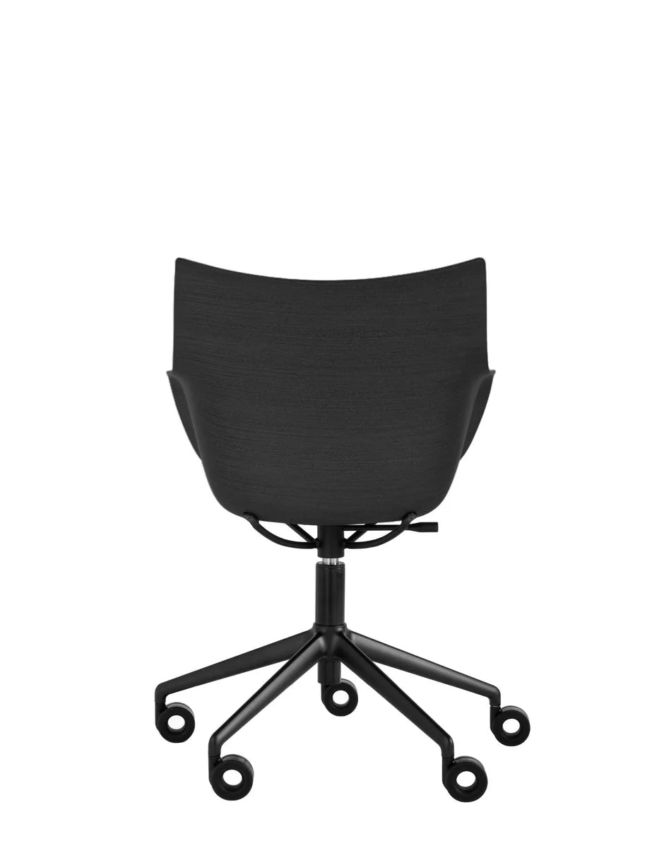 [product_category]-Kartell Q/Wood Armchair With Wheels, Black Wood/Black-Kartell-8058967329933-05927NN-KAR-4