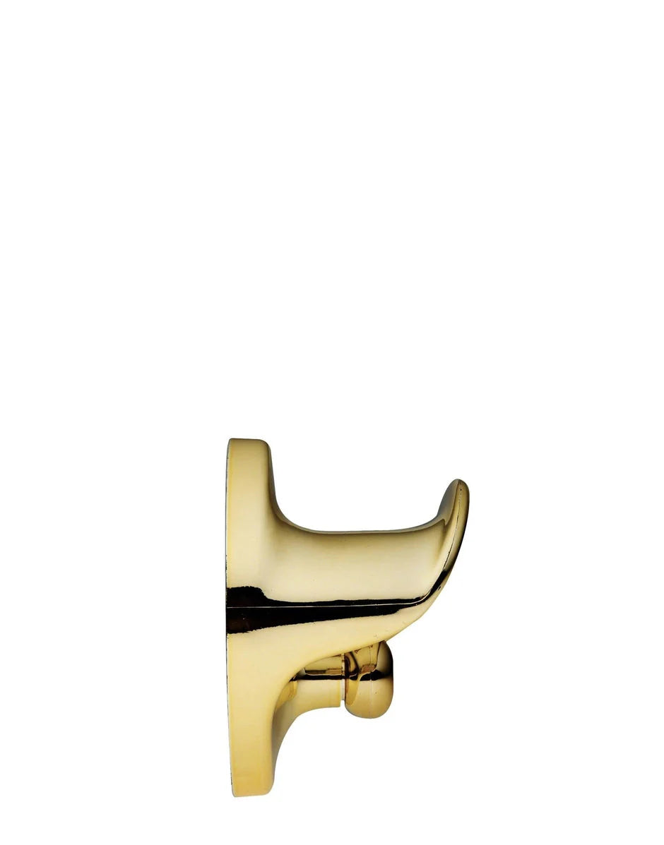 Kartell -Set von 2 Wandkleidung Haken, Gold